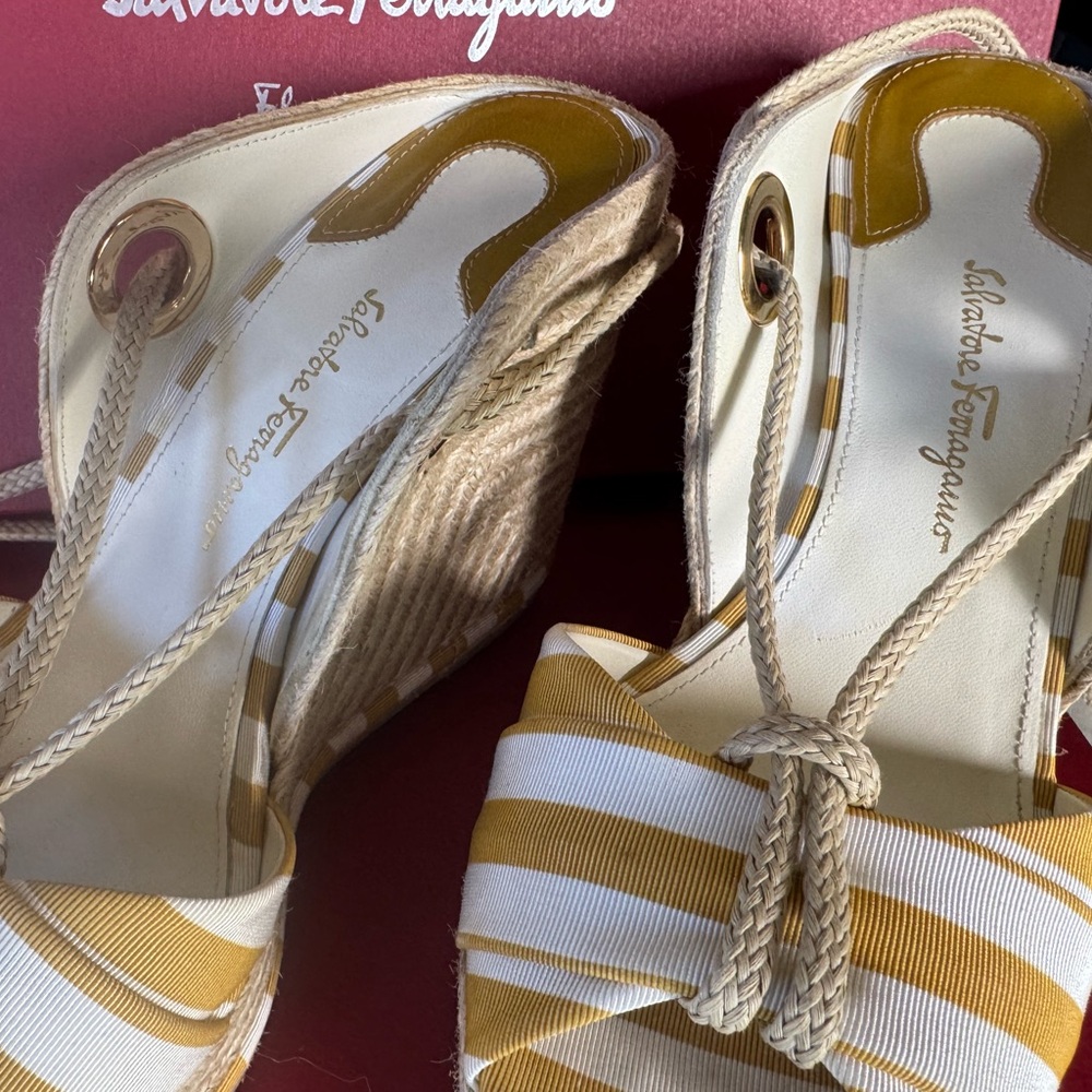 Ferragamo Espadrilles Wedge Sandals - Picture 8 of 12